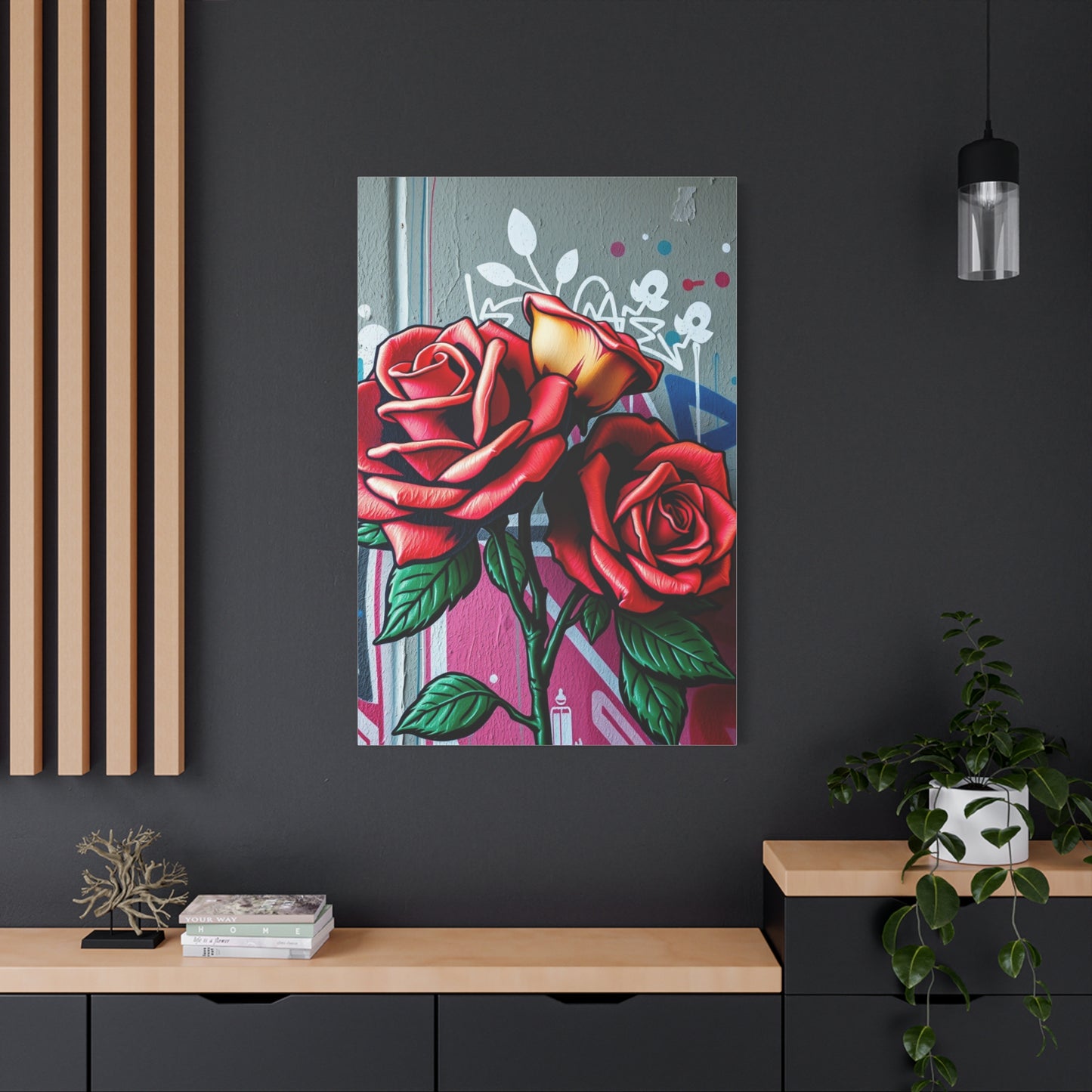 Graffiti Rose Opus Wall Art & Canvas Print
