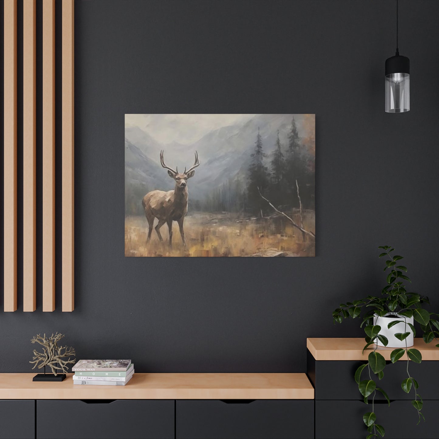 Deer Wildlife Painting Wall Art & Canvas Prints