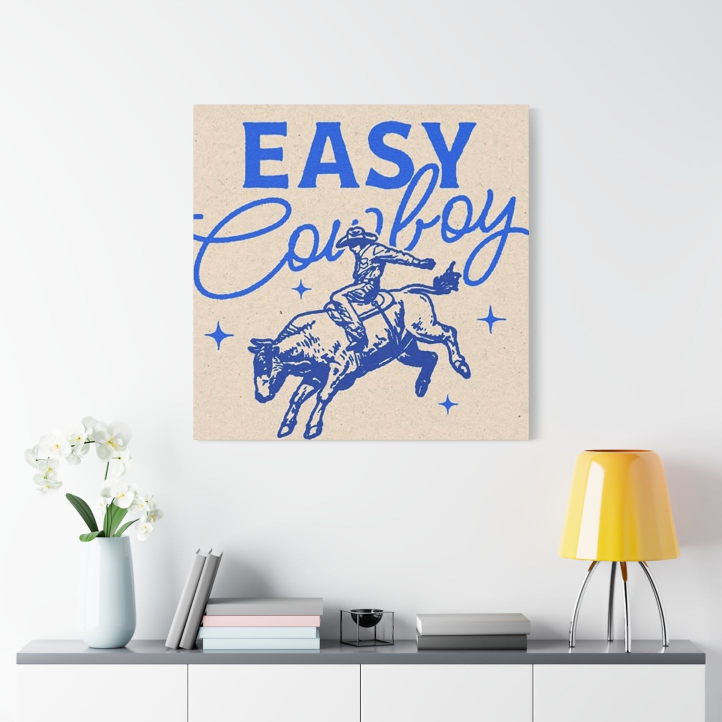 Easy Cowboy Drawing Wall Art & Canvas Prints