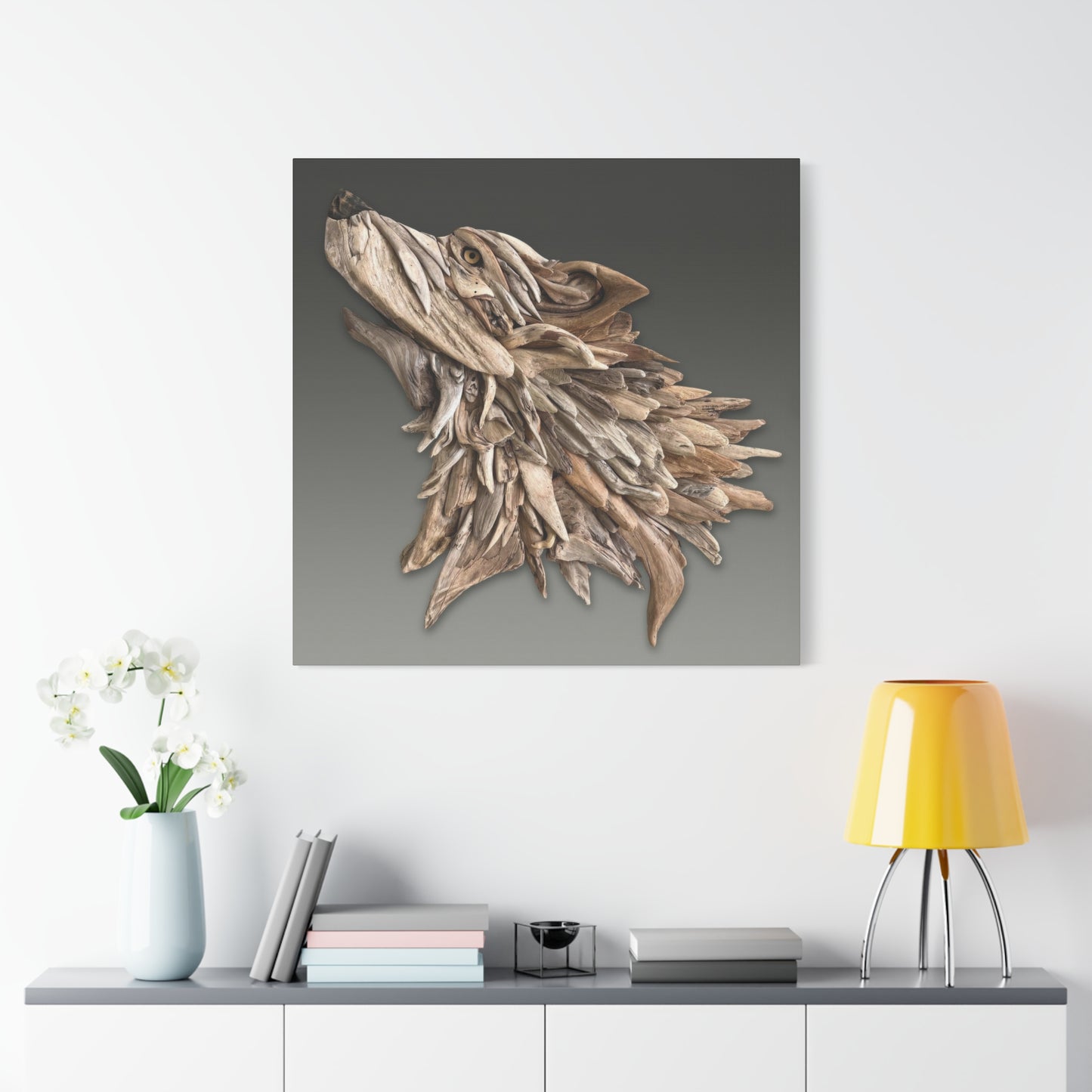 Driftwood Wolf Wall Art & Canvas Prints