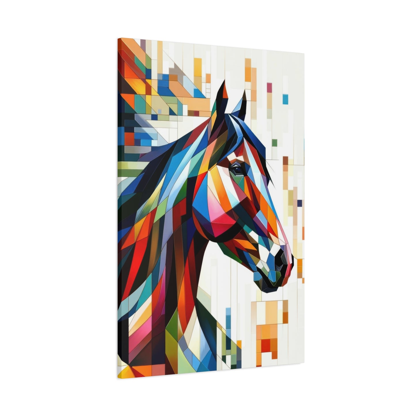 Horse Colorful Cubism Wall Art & Canvas Prints