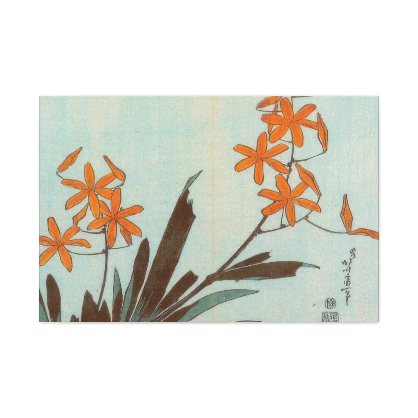 Katsushika Hokusai Orange Orchids Wall Art & Canvas Prints
