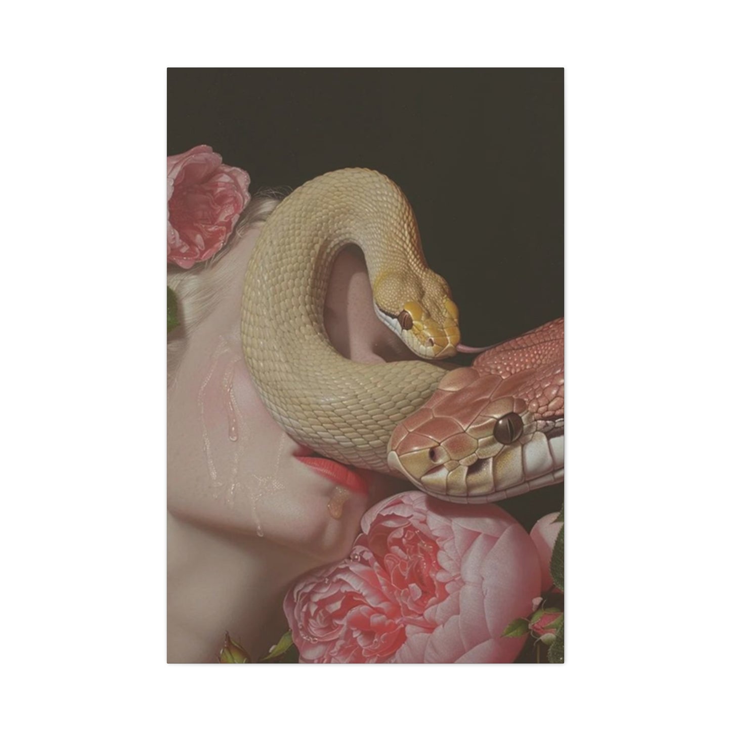 Snake On Lips Wall Art & Canvas Prints