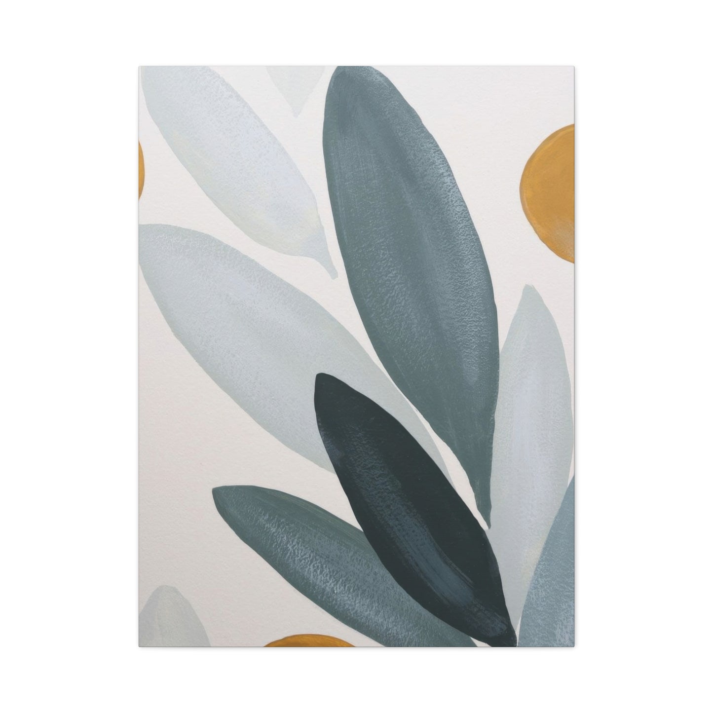 Grey Leaves Deco Wall Art & Canvas Prints