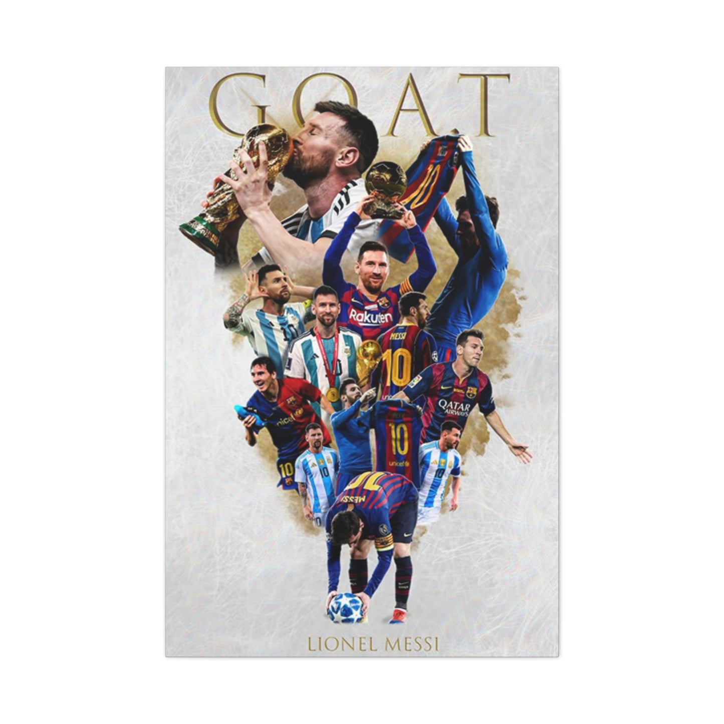Leonel Messi The GOAT Wall Art & Canvas Prints