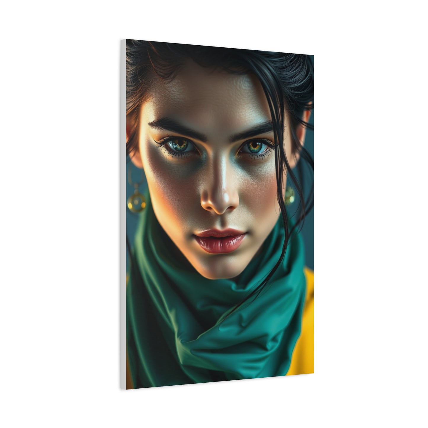 Vision Blue & Green Art Art Wall Art & Canvas Print