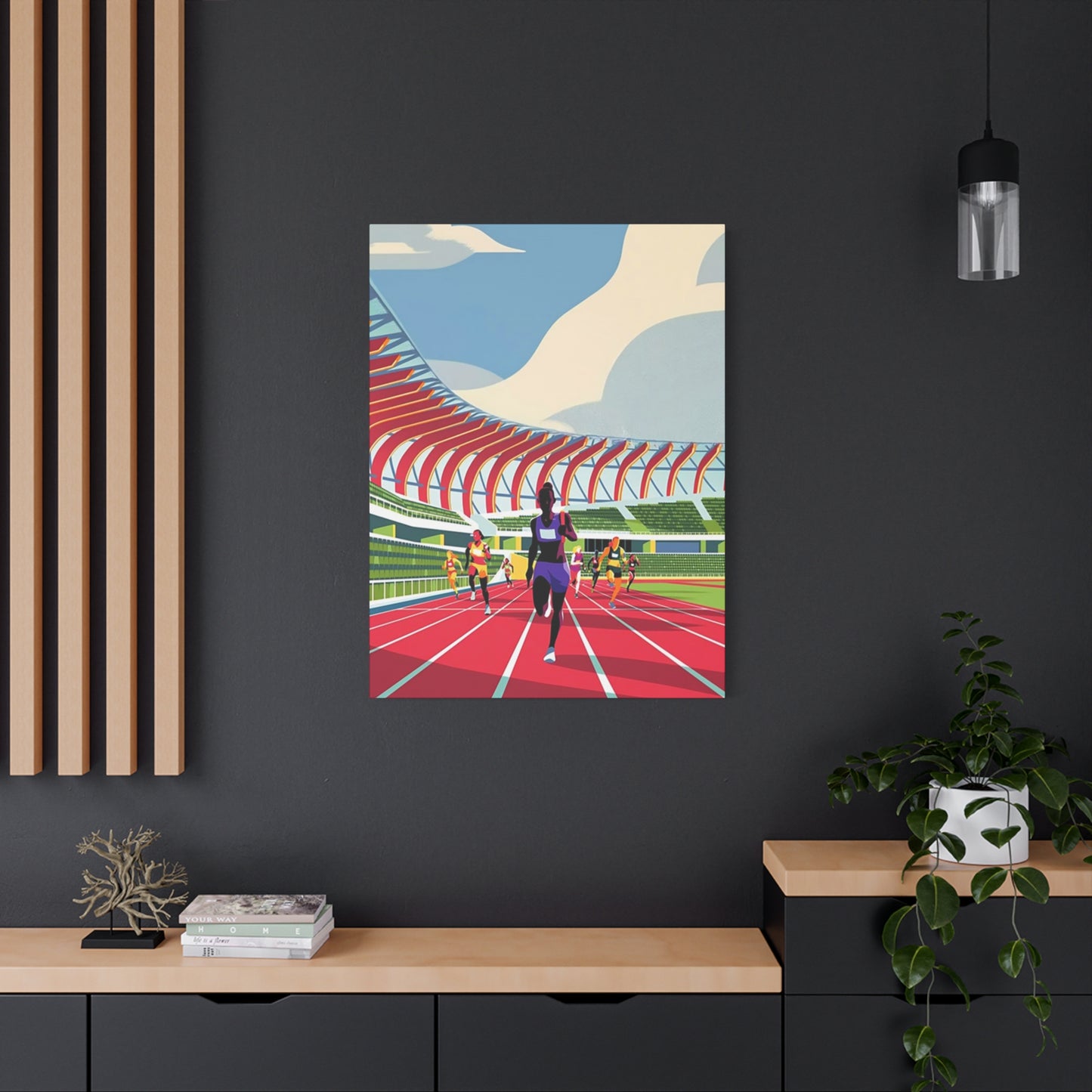 Track Running Poster Wall Art & Canvas Prints