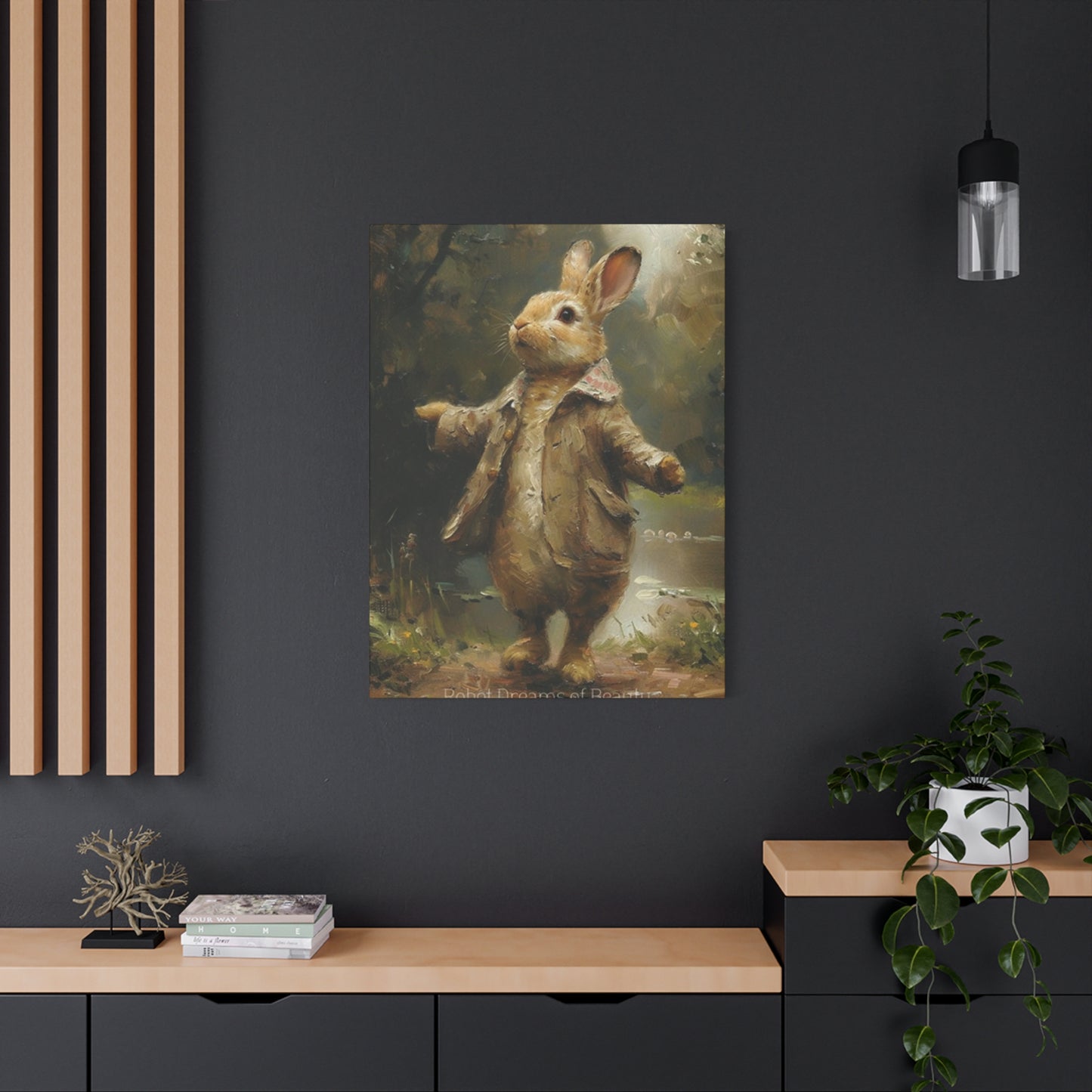 Dressed Rabbit Painting Wall Art & Canvas Prints