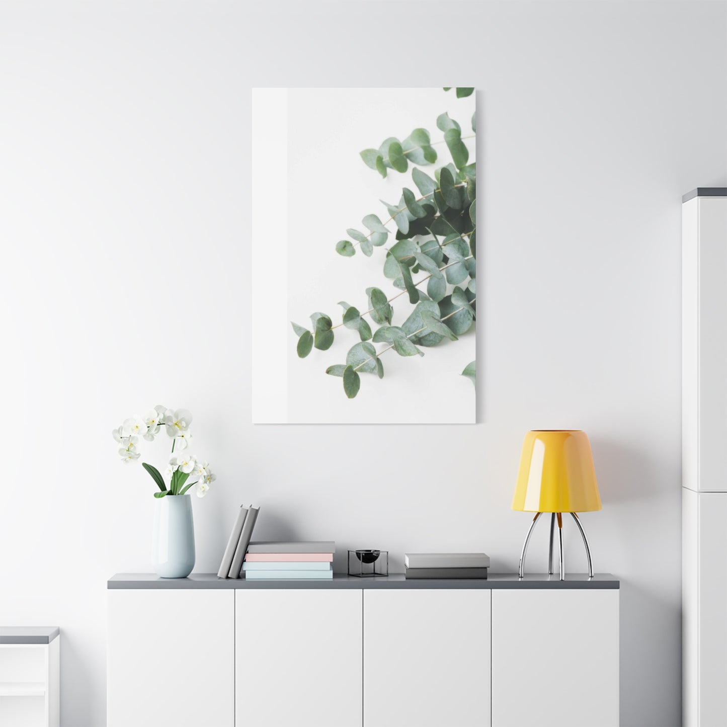 Eucalyptus On White BG Wall Art & Canvas Prints