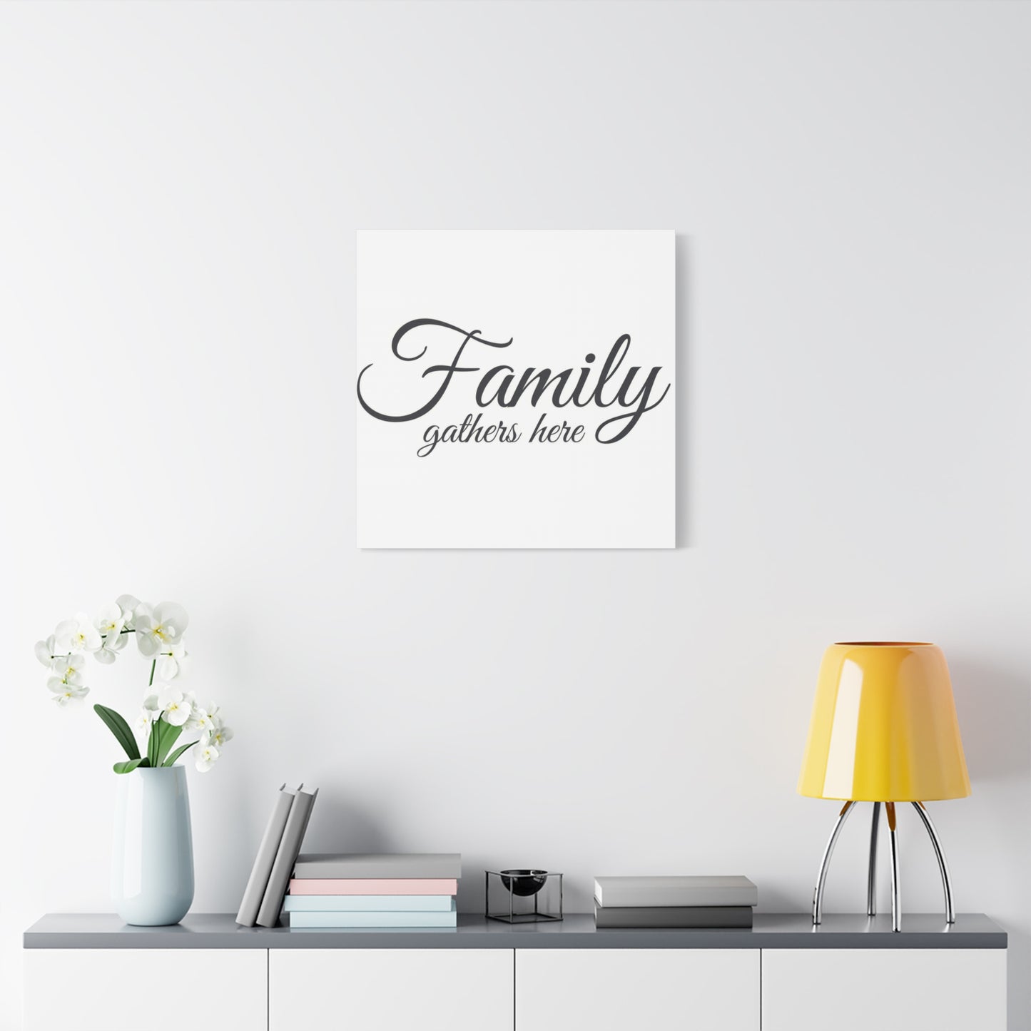 Family Gathers Here Wall Art & Canvas Prints