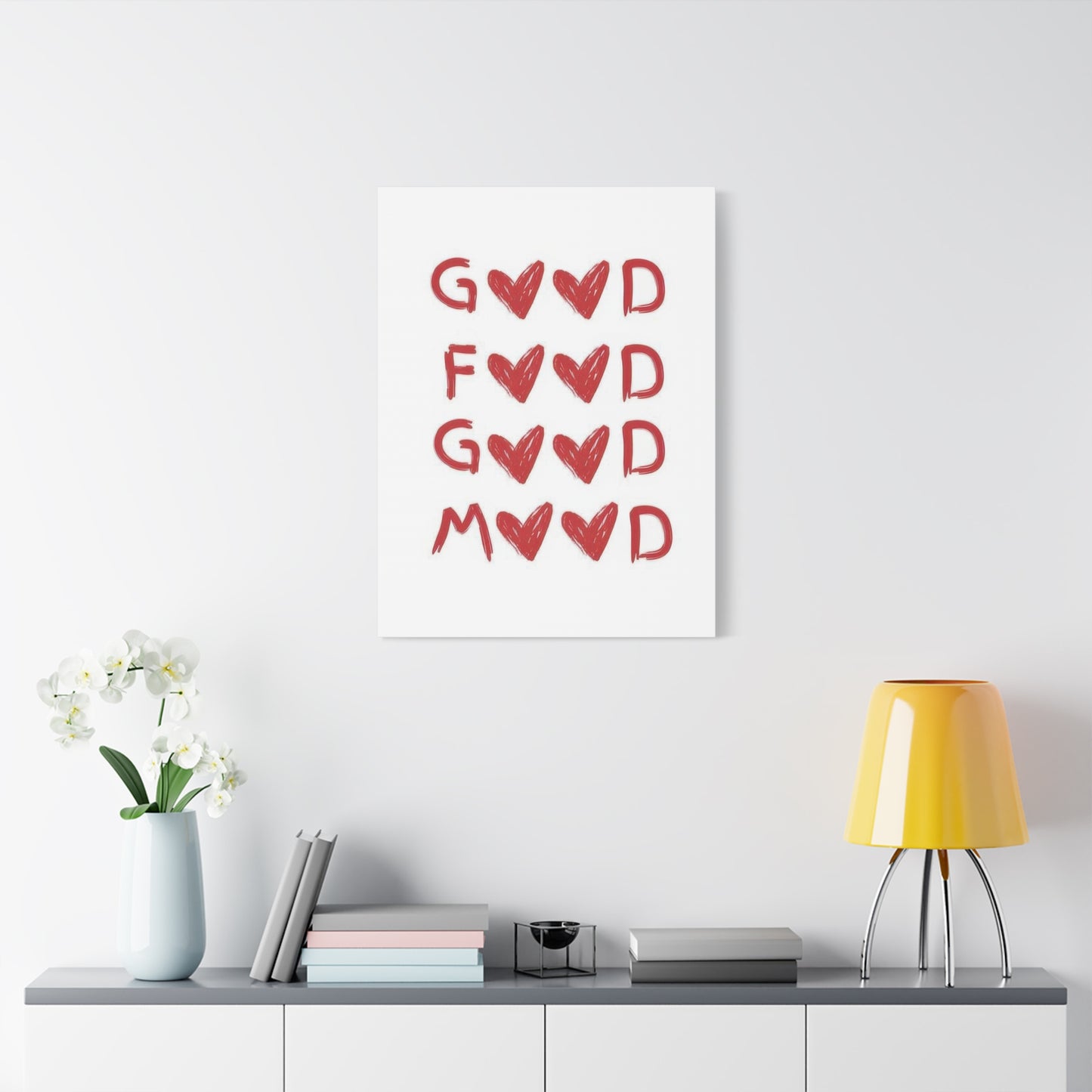 Good Food Good Mood Wall Art & Canvas Prints