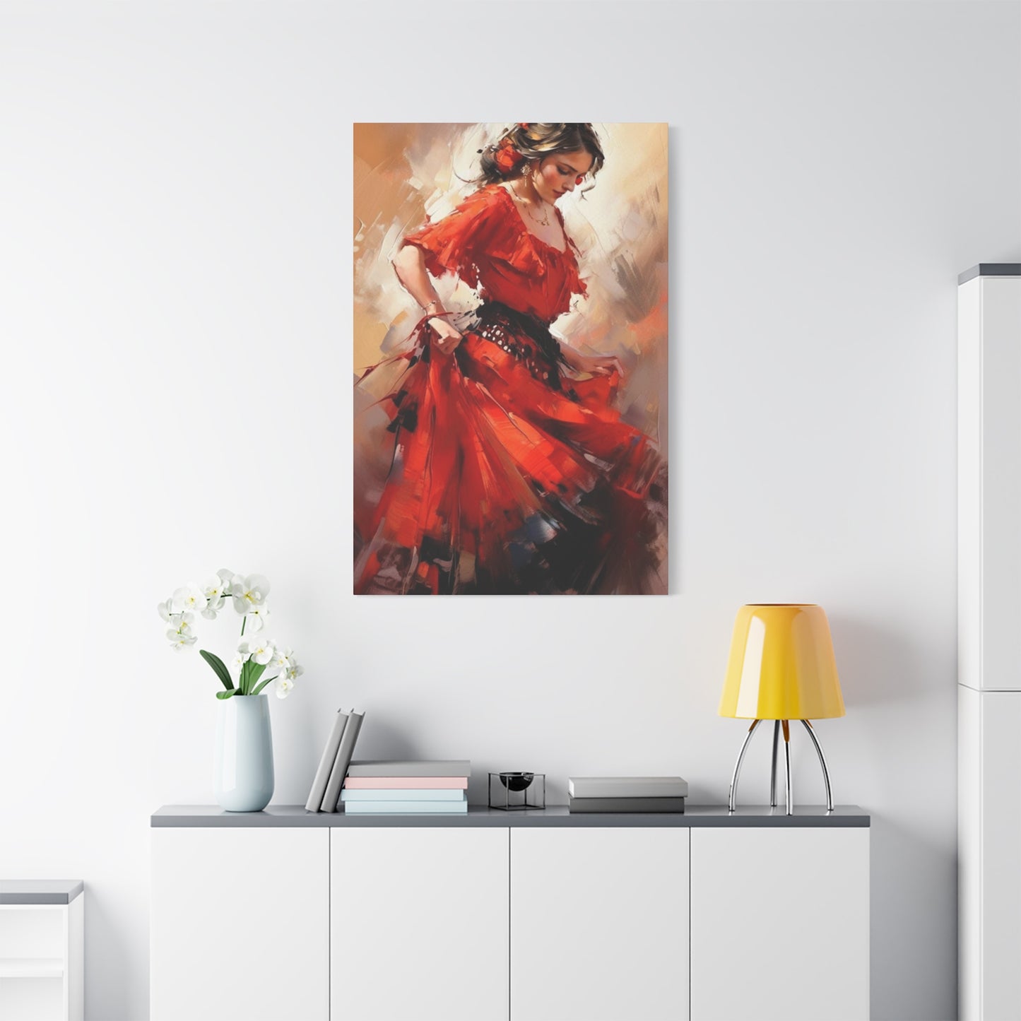 Spain Traditional Red Dance Wear Wall Art & Canvas Prints