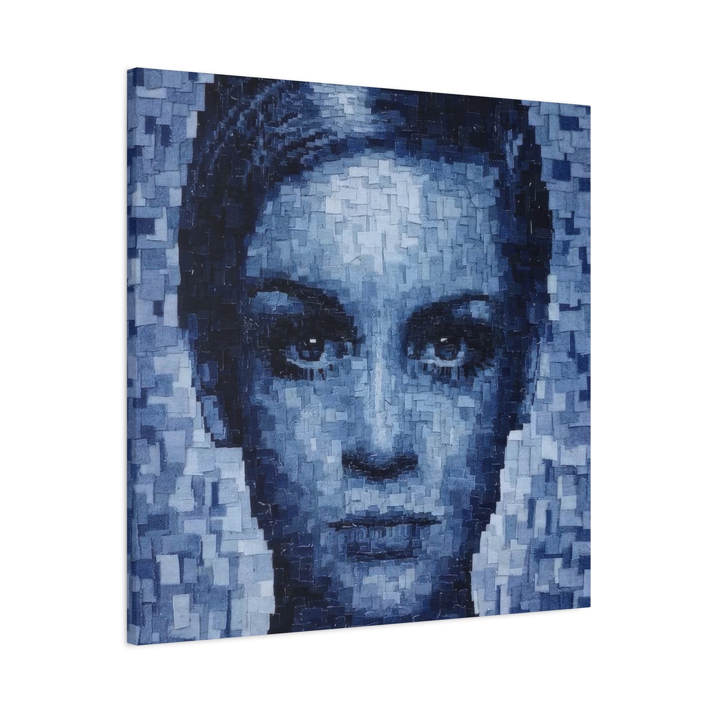 Denim Face Pattern Wall Art & Canvas Prints