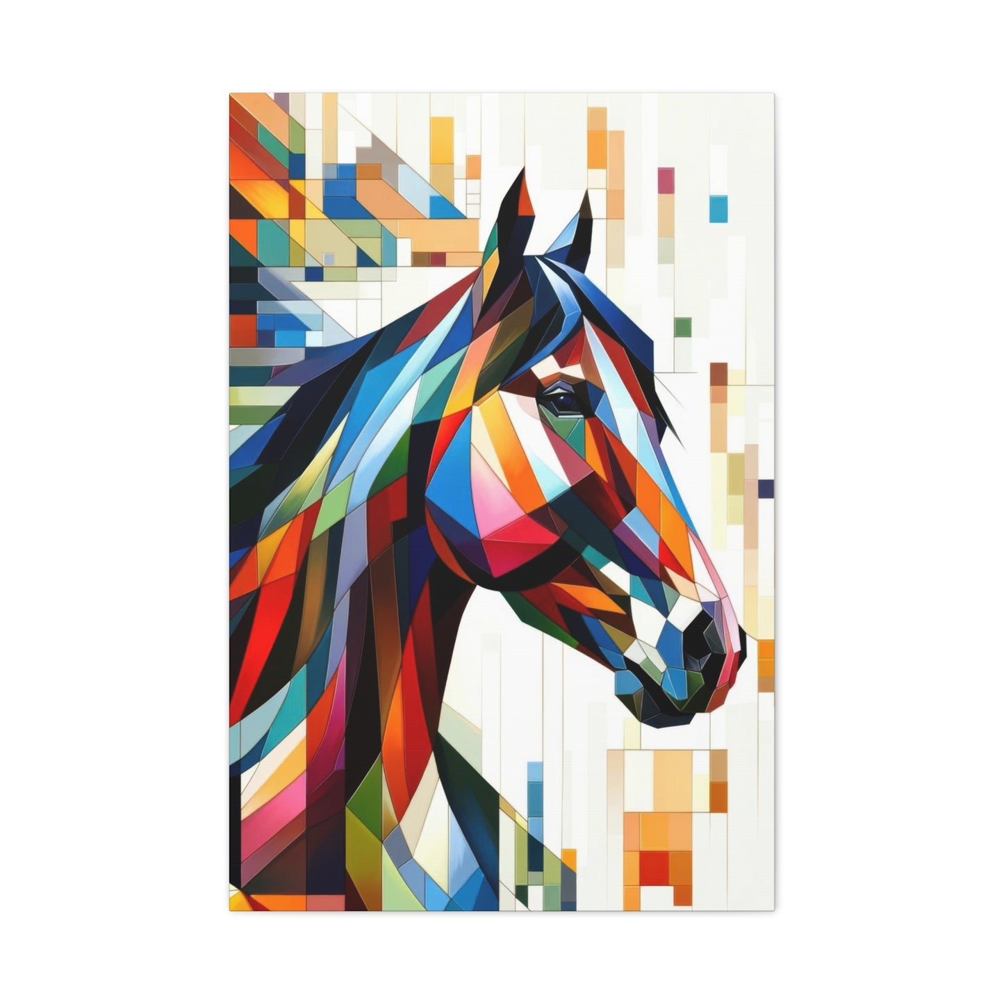 Horse Colorful Cubism Wall Art & Canvas Prints