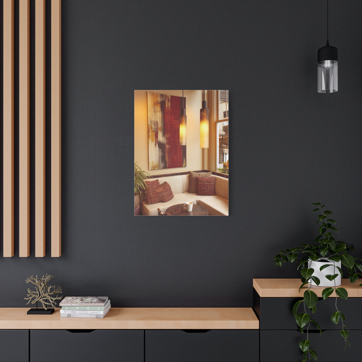 Woven Fiber Art Inspired Abstract Wall Art & Canvas Print