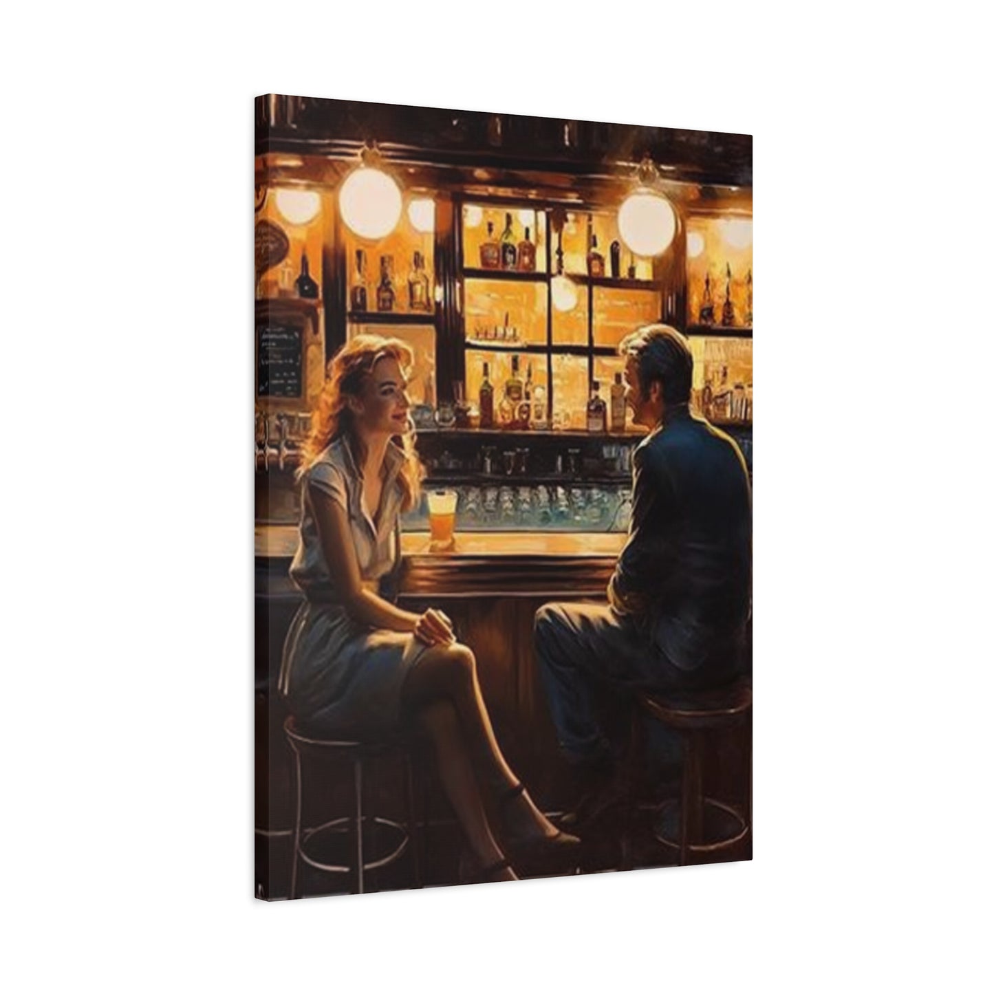 Couple At Bar Wall Art & Canvas Prints