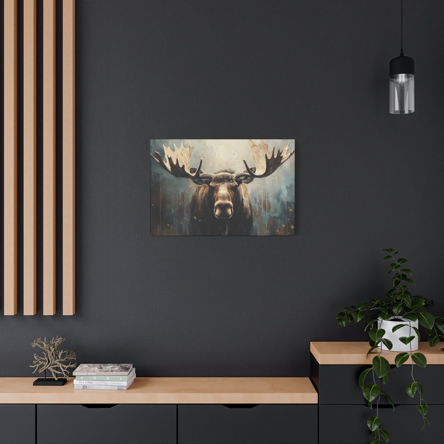 Large Moose Painting Wall Art & Canvas Prints