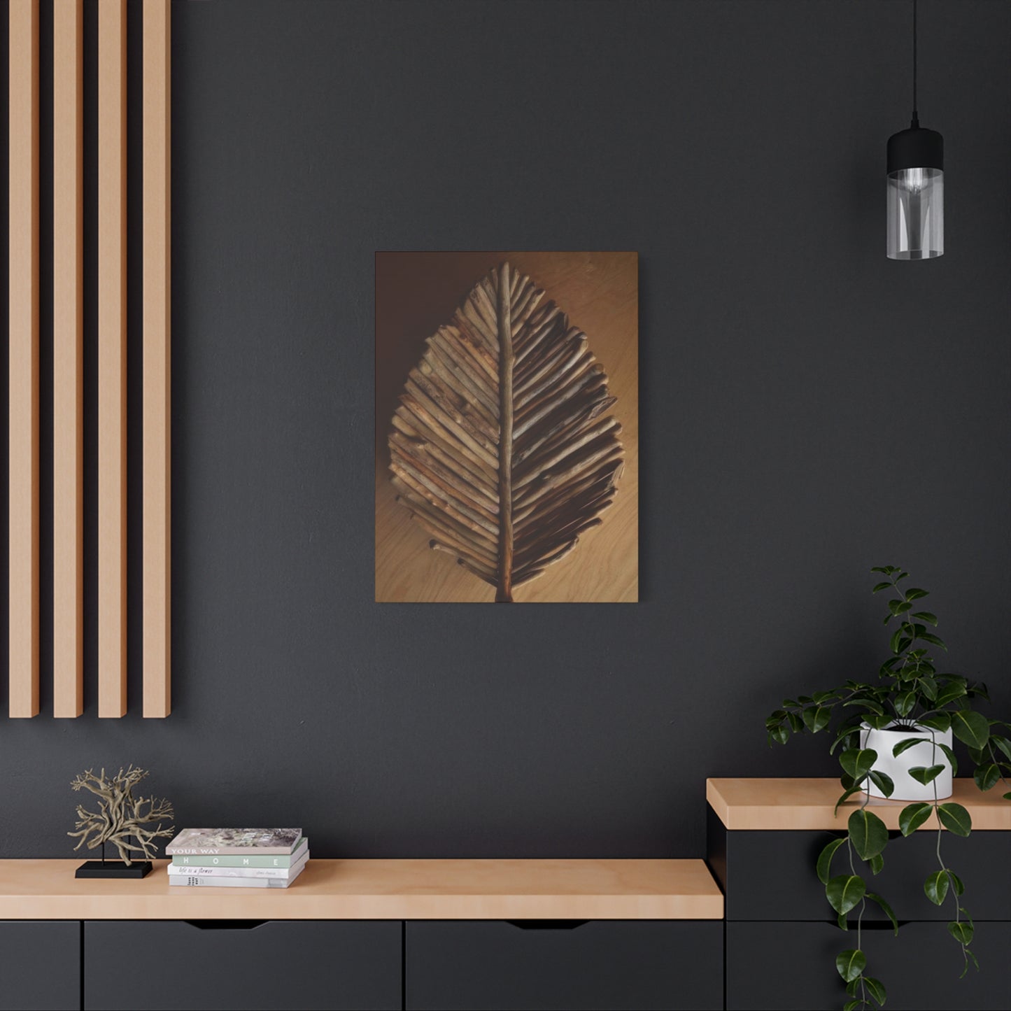 Driftwood Leaf Wall Art & Canvas Prints