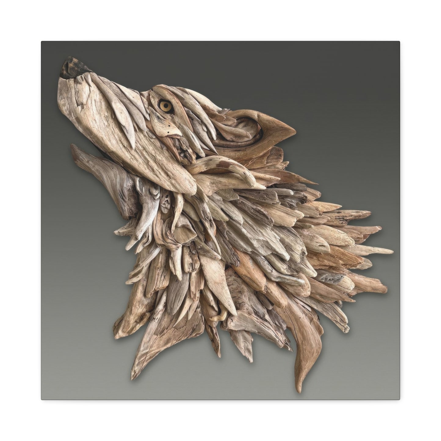 Driftwood Wolf Wall Art & Canvas Prints