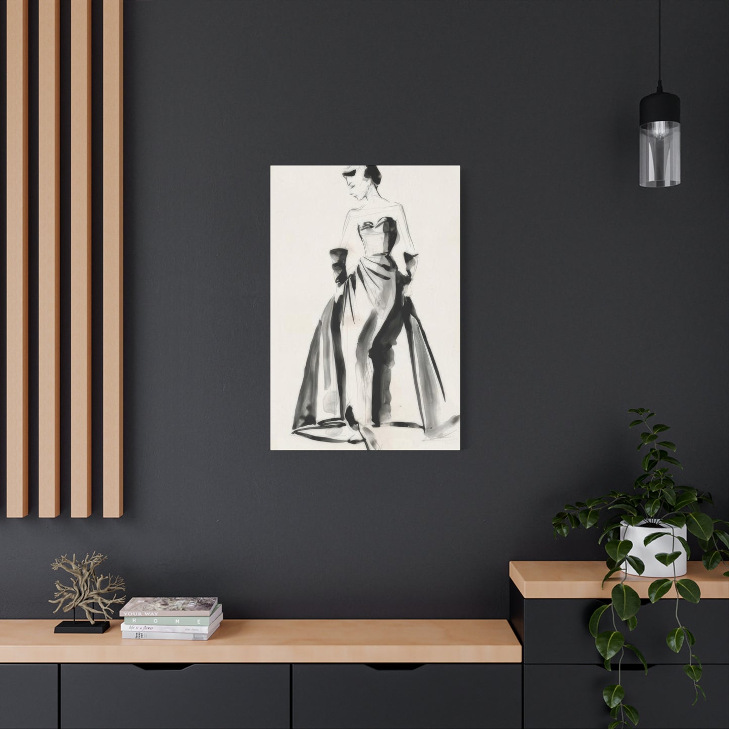 Jennifer Paxton Parker Vintage Costume Sketch Wall Art & Canvas Prints