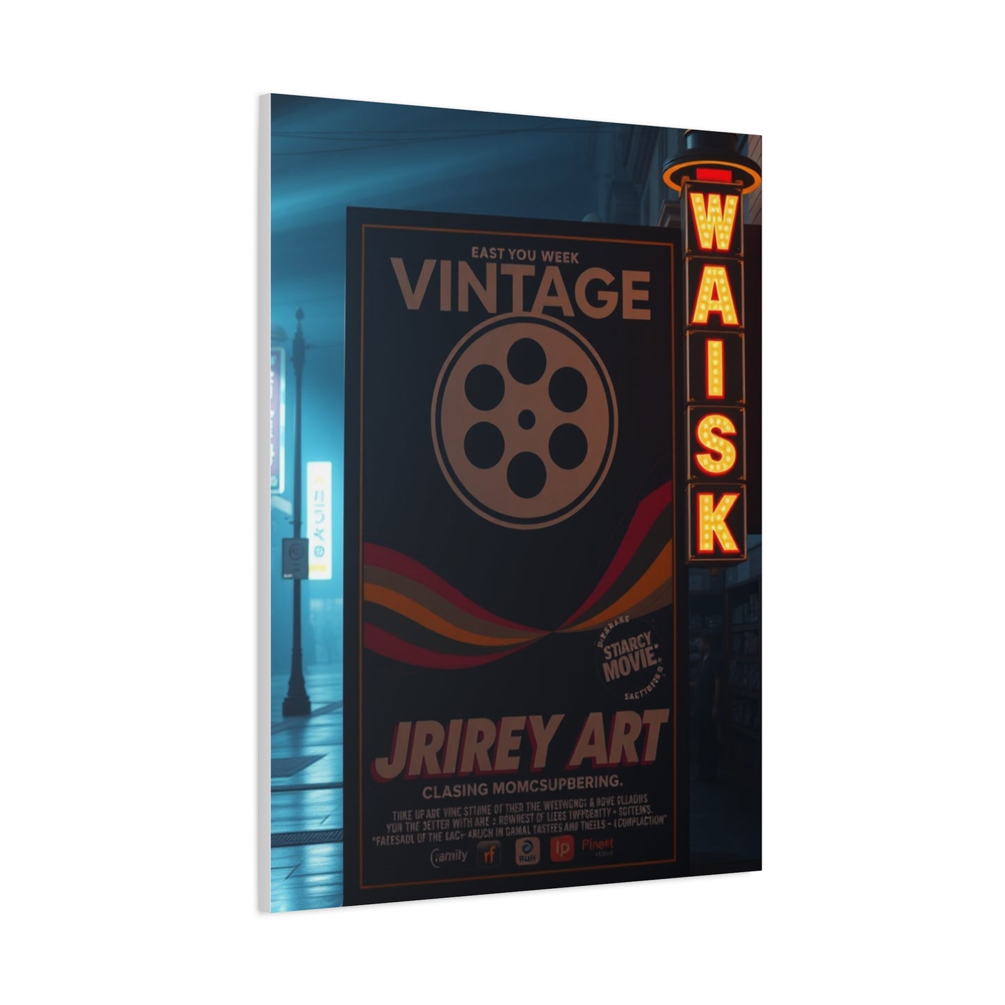 Vintage Movie Posters Art Refined Canvas Wall Art & Canvas Print