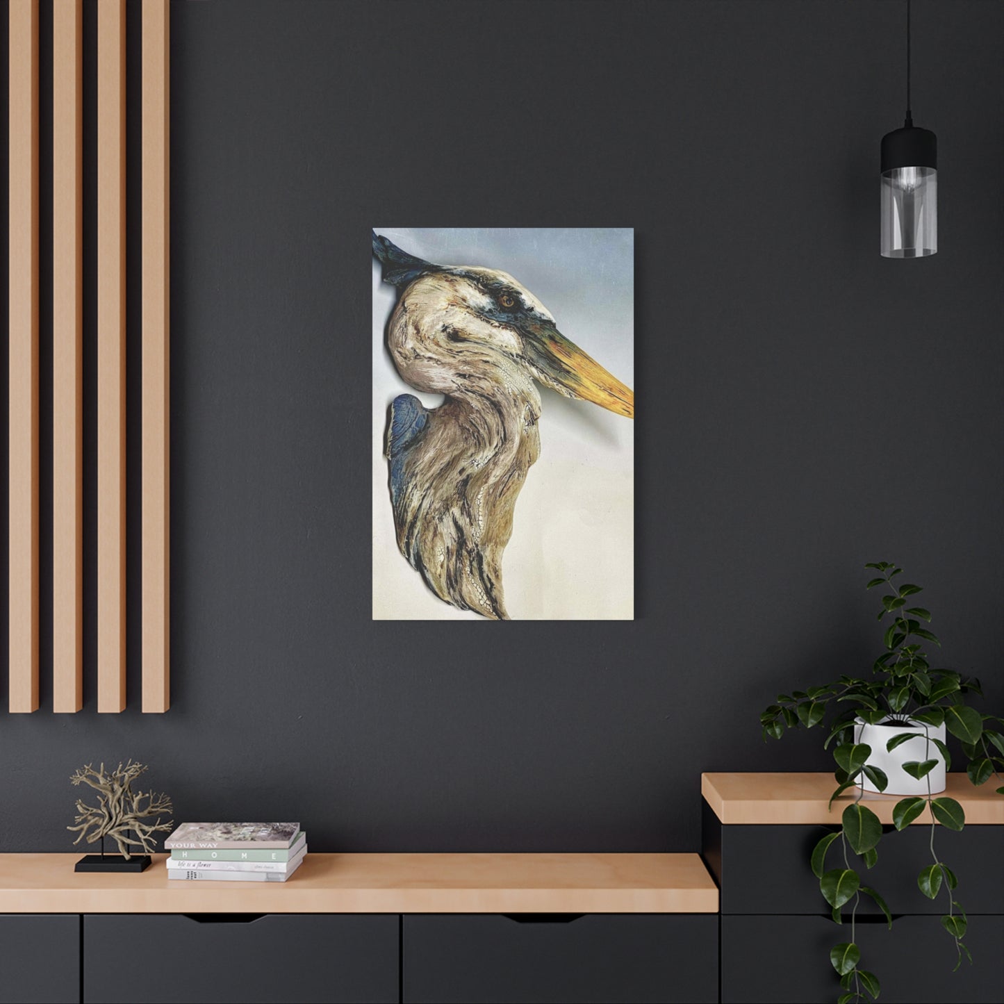 Driftwood Crane 2 Wall Art & Canvas Prints