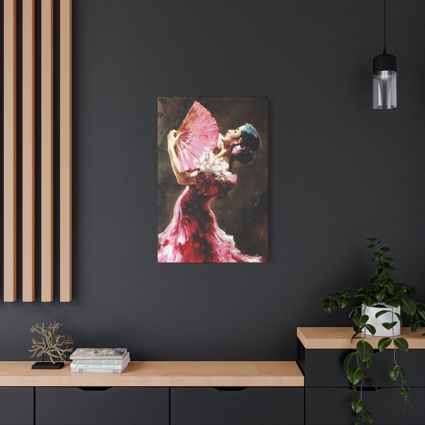 Spain Traditional Pink Dance Wear Wall Art & Canvas Prints
