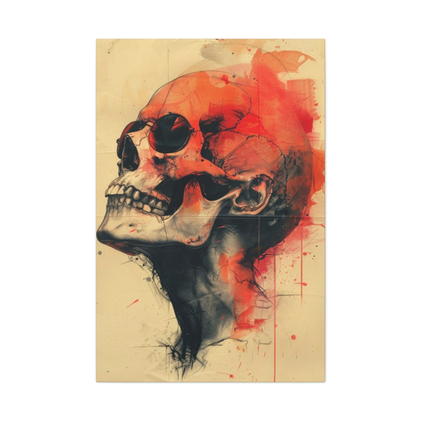Red Skull Wall Art & Canvas Prints