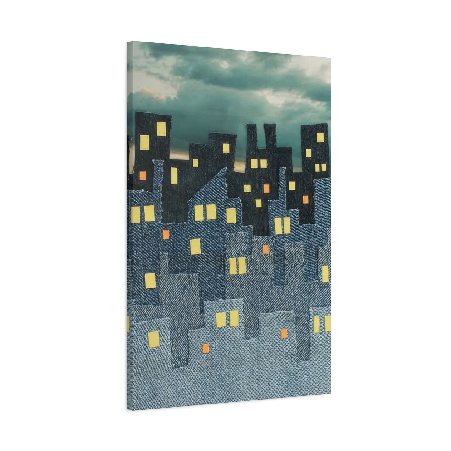 Denim Night Cityscape Wall Art & Canvas Prints