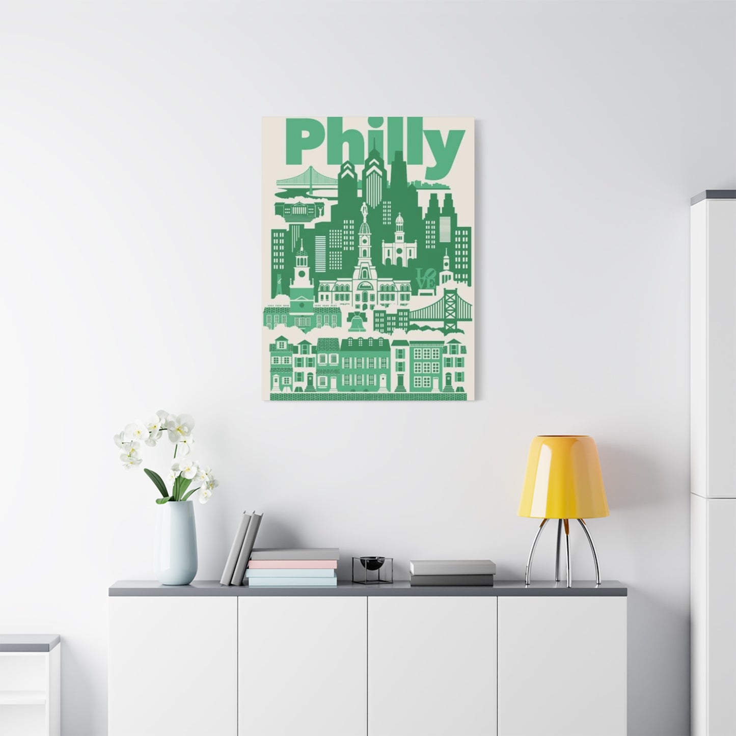 Green Philadelphia Poster Wall Art & Canvas Prints
