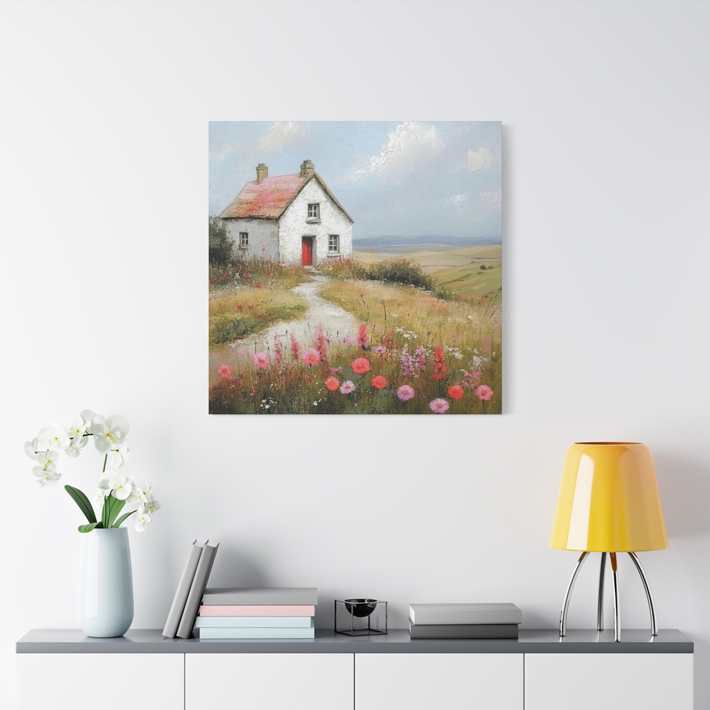 House On Hill Countryside Wall Art & Canvas Prints