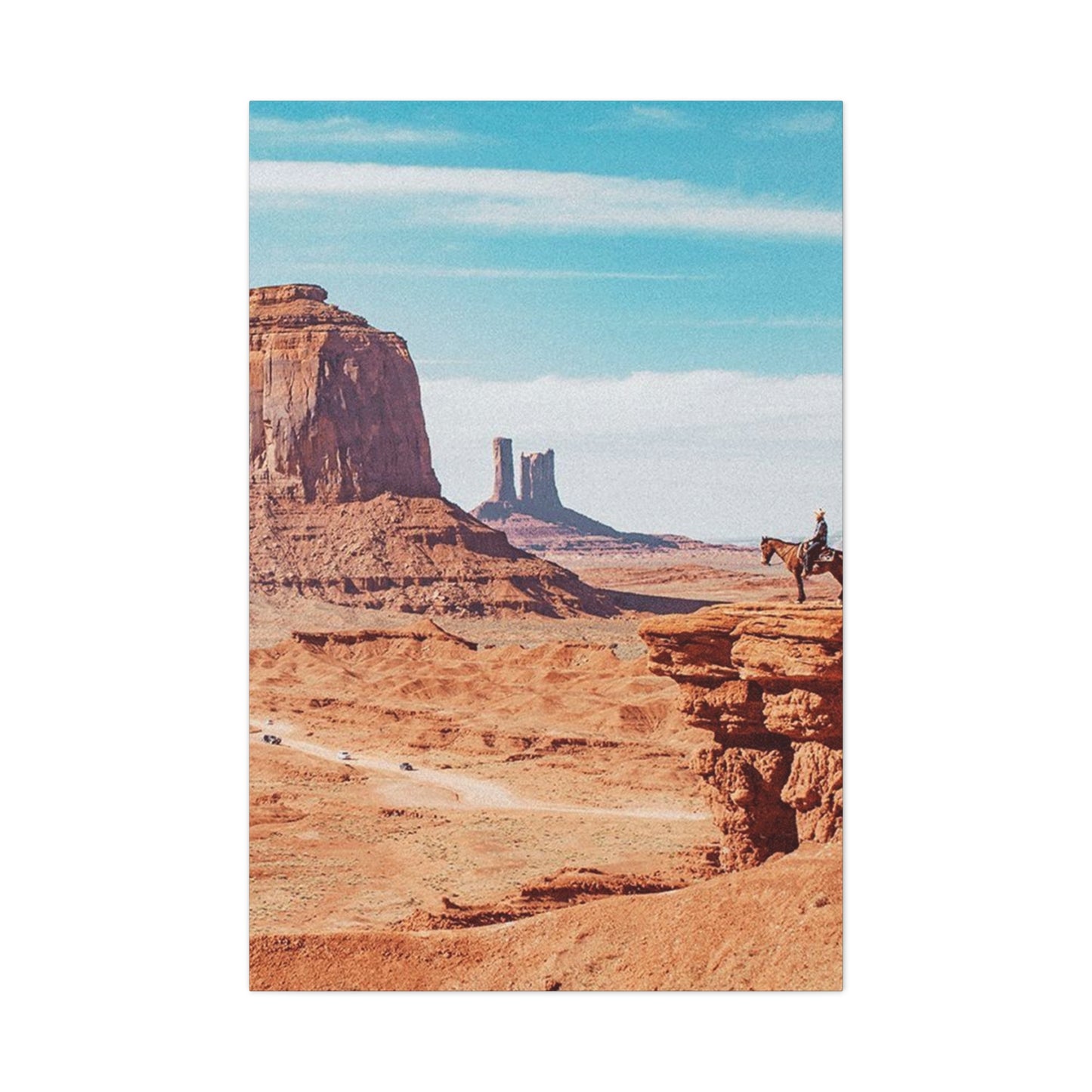 Cowboy In Grand Canyon Of Arizona Wall Art & Canvas Prints