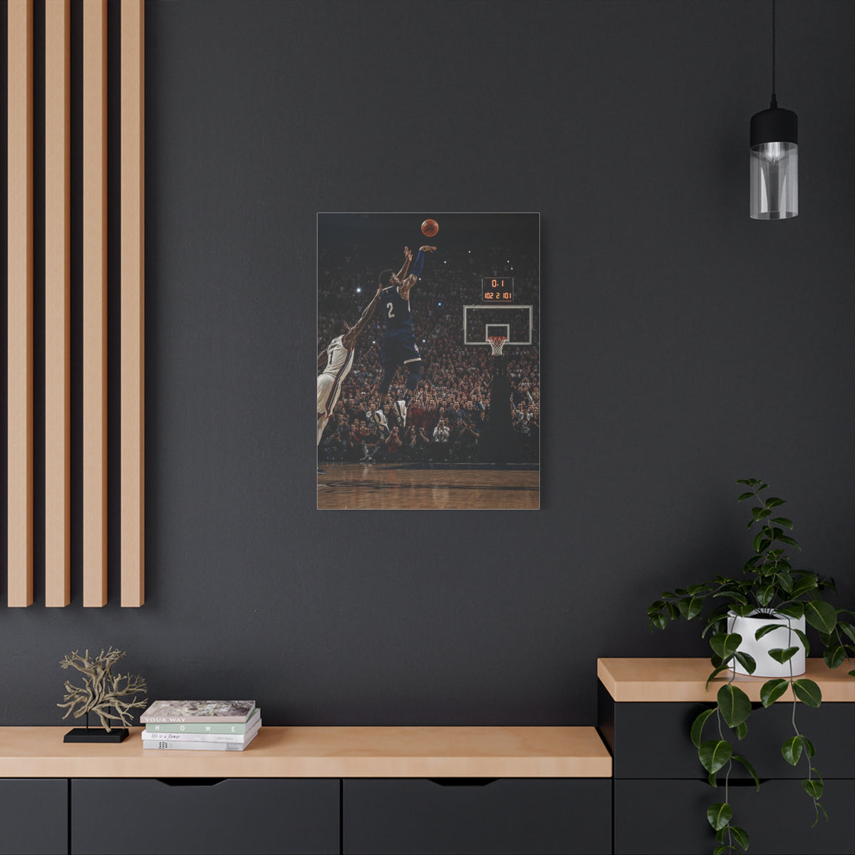 Final Second Game Winner Basketball Sports Wall Art & Canvas Print