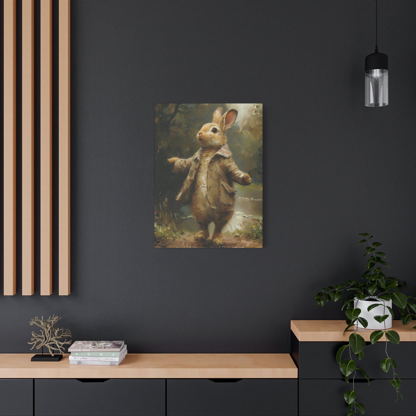 Dressed Rabbit Painting Wall Art & Canvas Prints