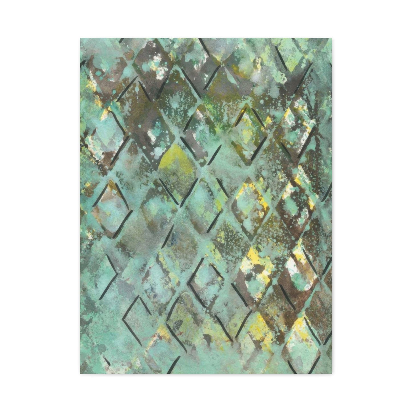 Joyce Combs Lattice In Green Wall Art & Canvas Prints