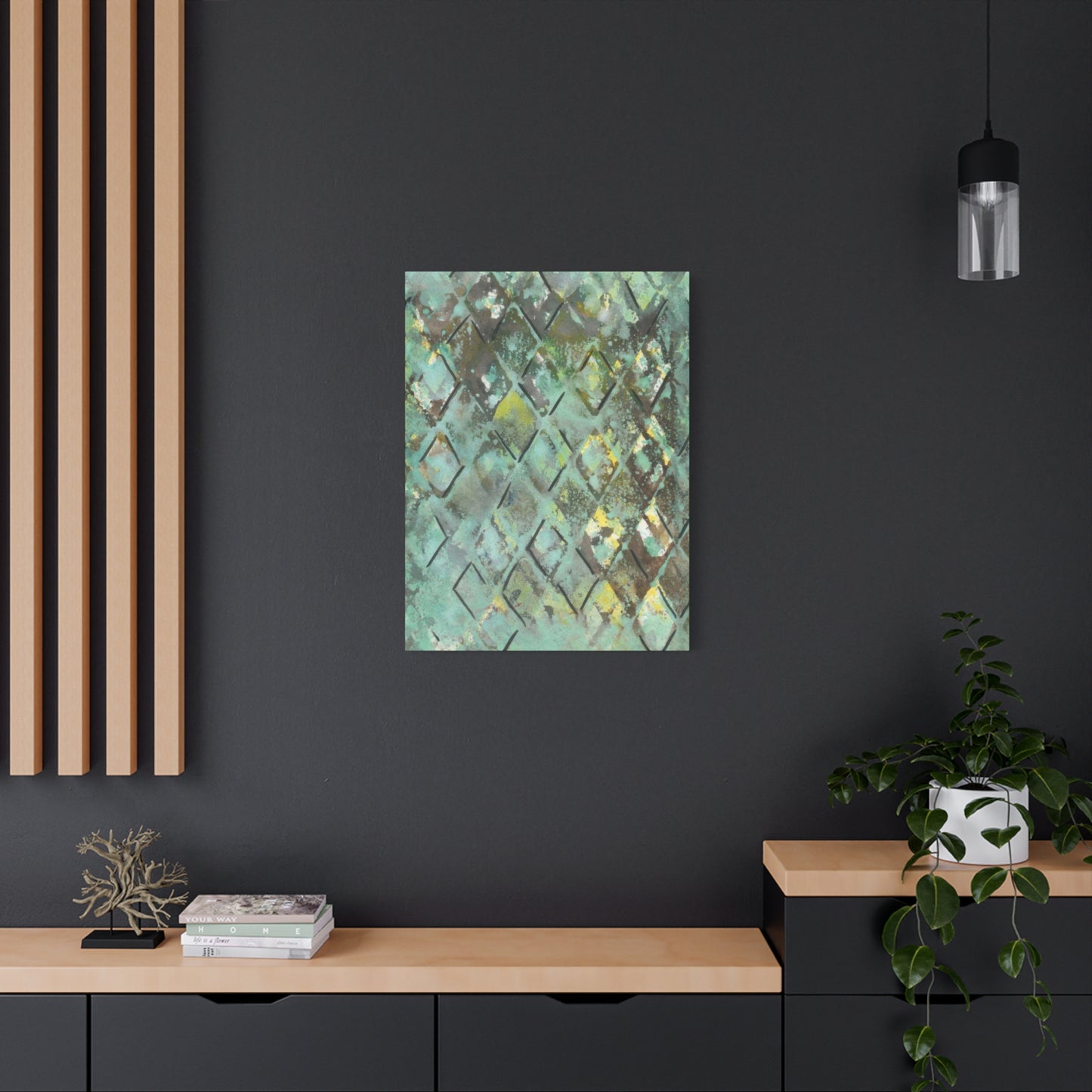 Joyce Combs Lattice In Green Wall Art & Canvas Prints