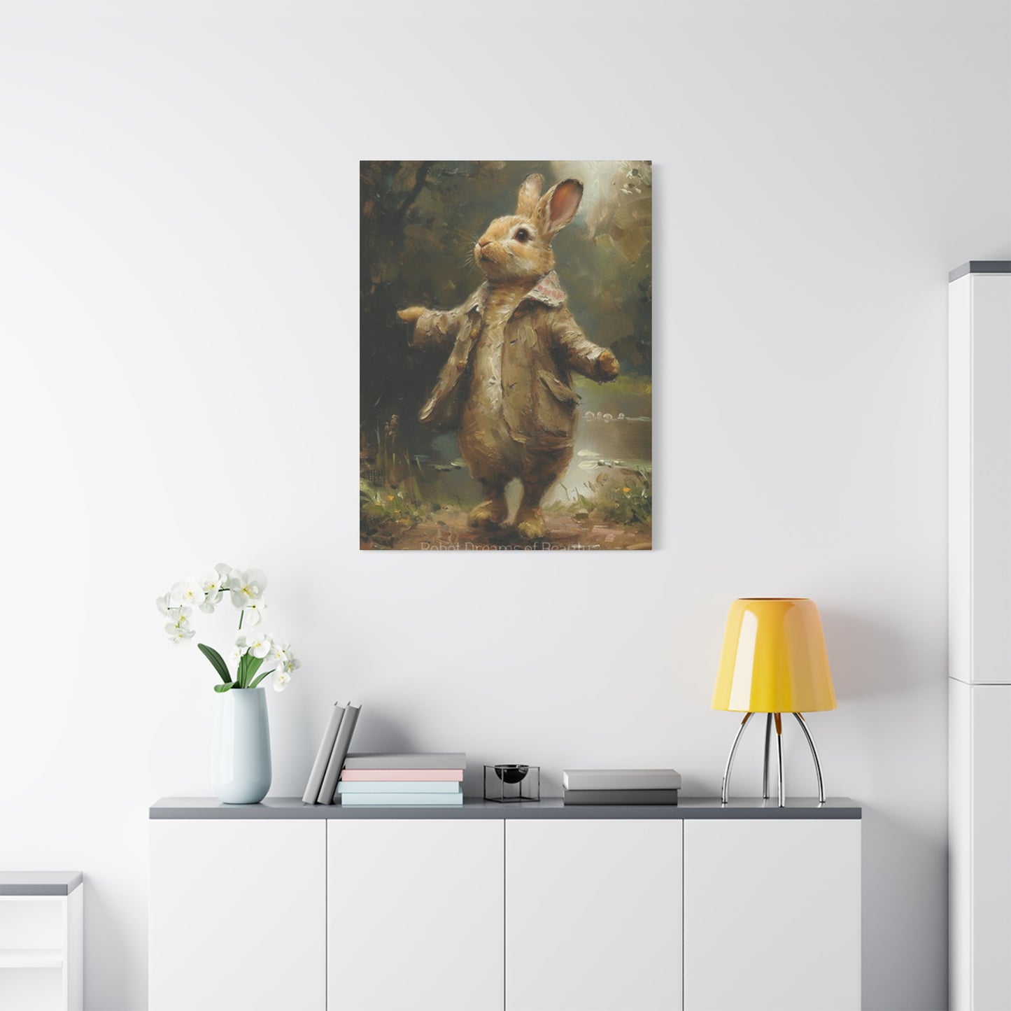 Dressed Rabbit Painting Wall Art & Canvas Prints