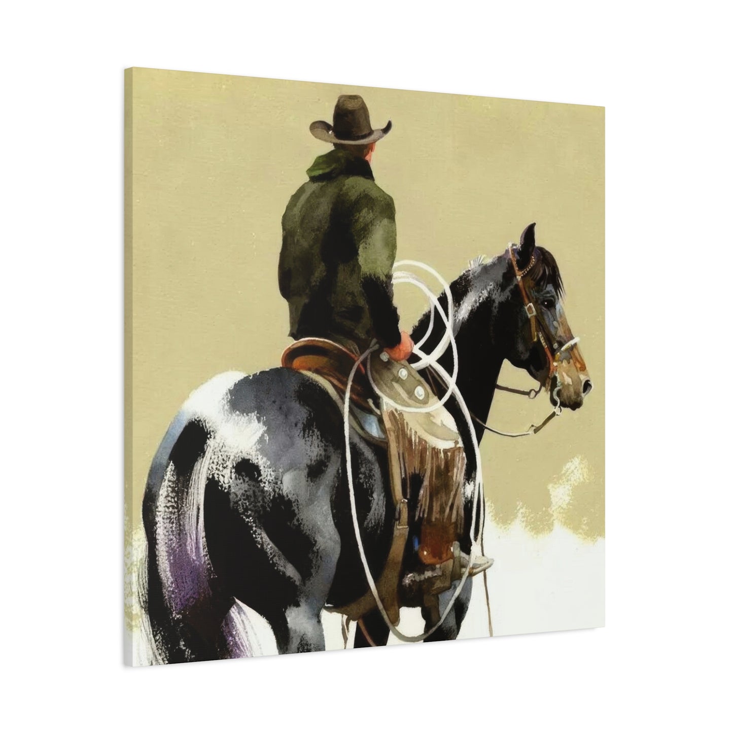 Cowboy Horse Looking Wall Art & Canvas Prints