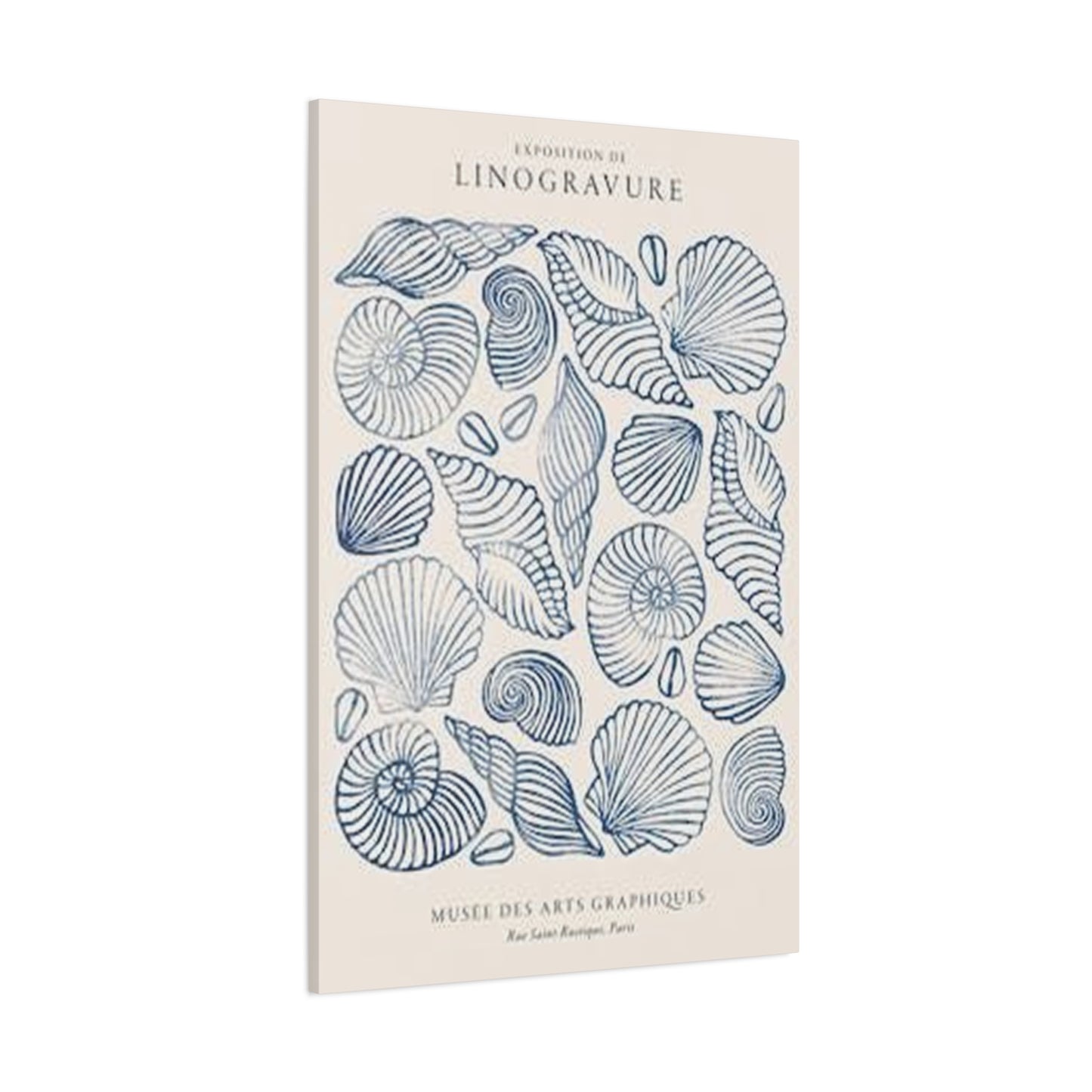 Purple Sea Shell Shape Poster Wall Art & Canvas Prints