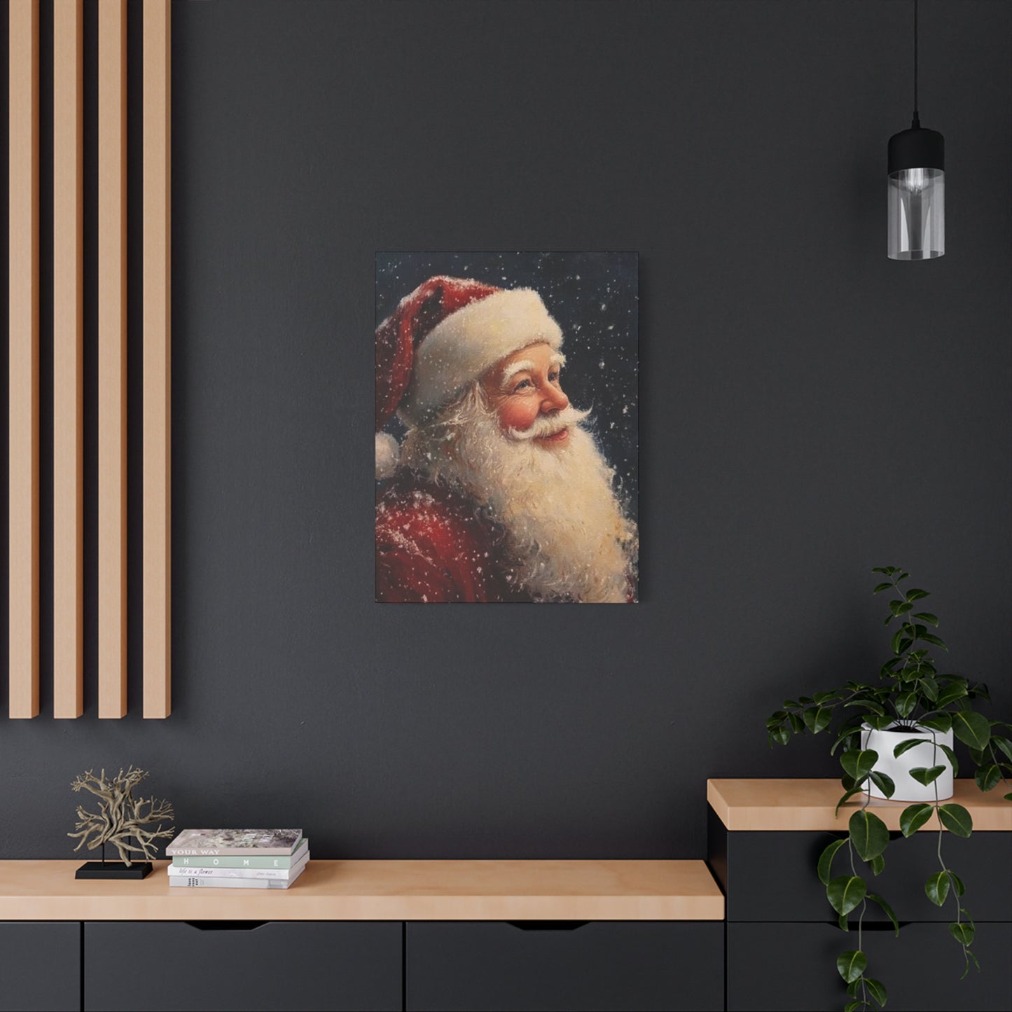 Snowfall Santa Claus Wall Art & Canvas Prints