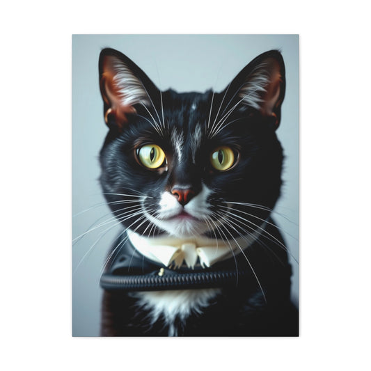 Tuxedo Cat Art Luxury Canvas Wall Art & Canvas Print