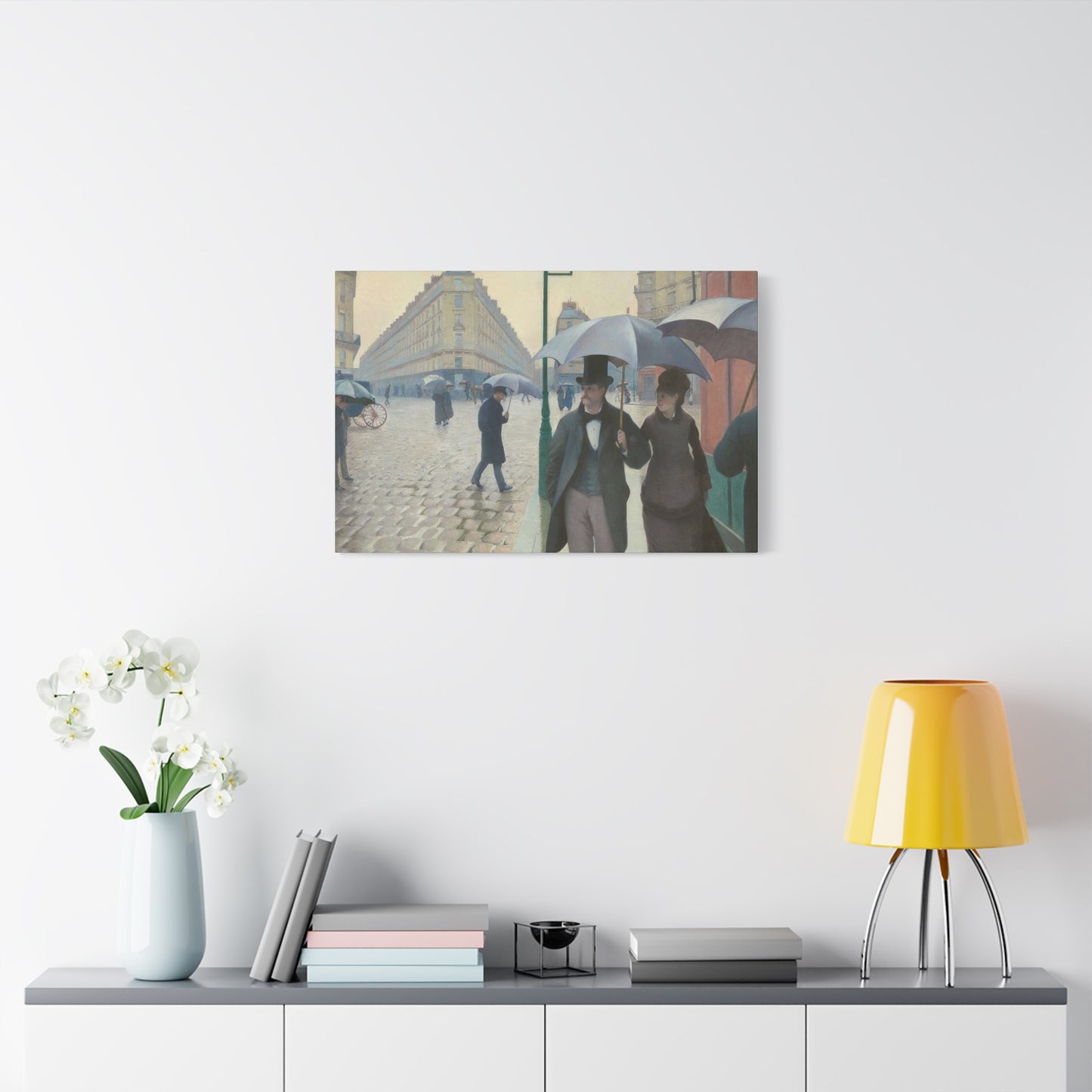 Paris Street Rainy Impression Wall Art & Canvas Prints