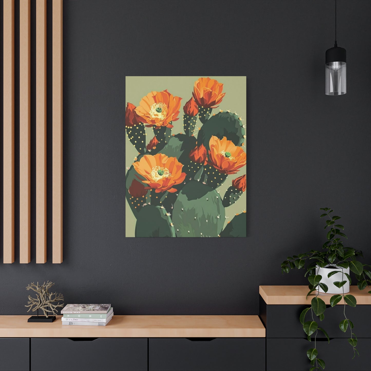 Flower On Cactus Wall Art & Canvas Prints