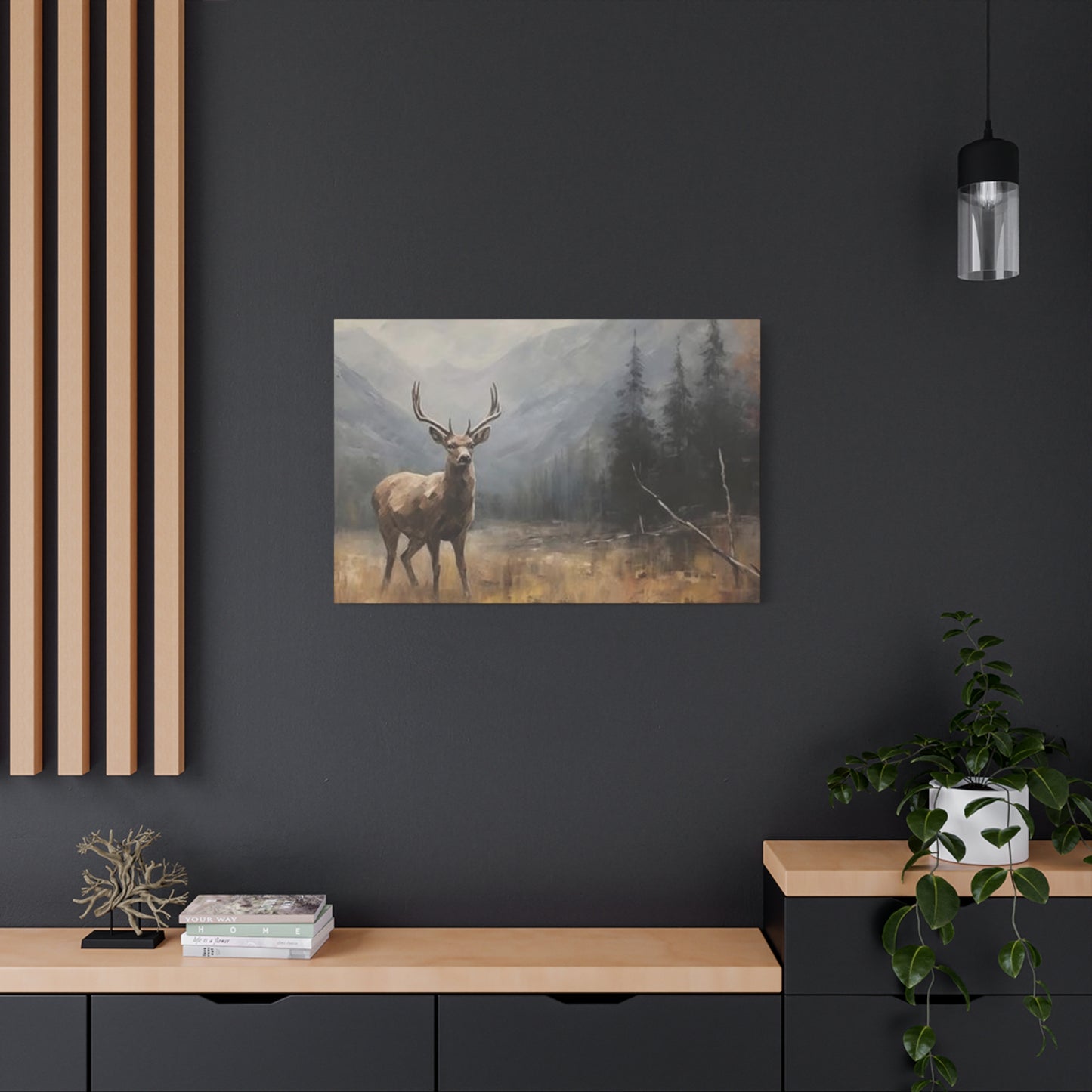 Deer Wildlife Painting Wall Art & Canvas Prints