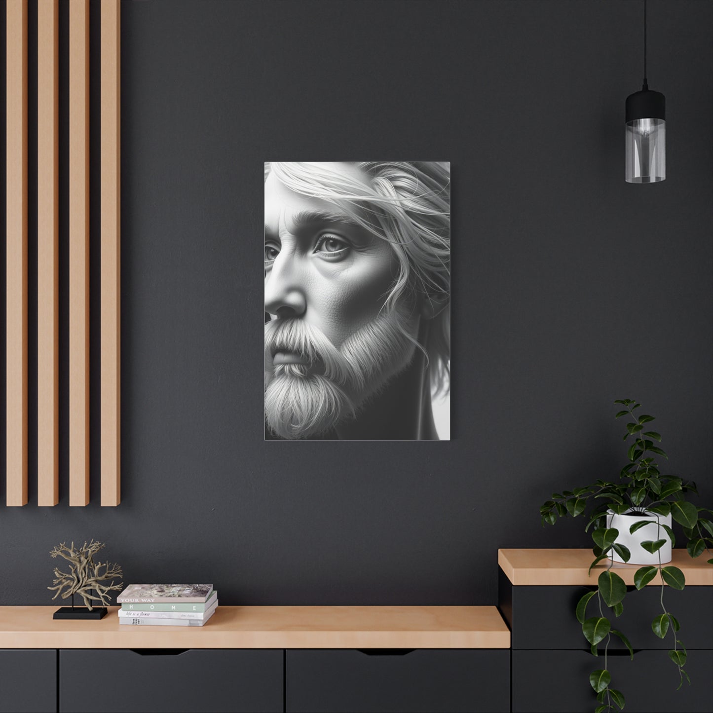 Gray & White Art Luxury Canvas Wall Art & Canvas Print