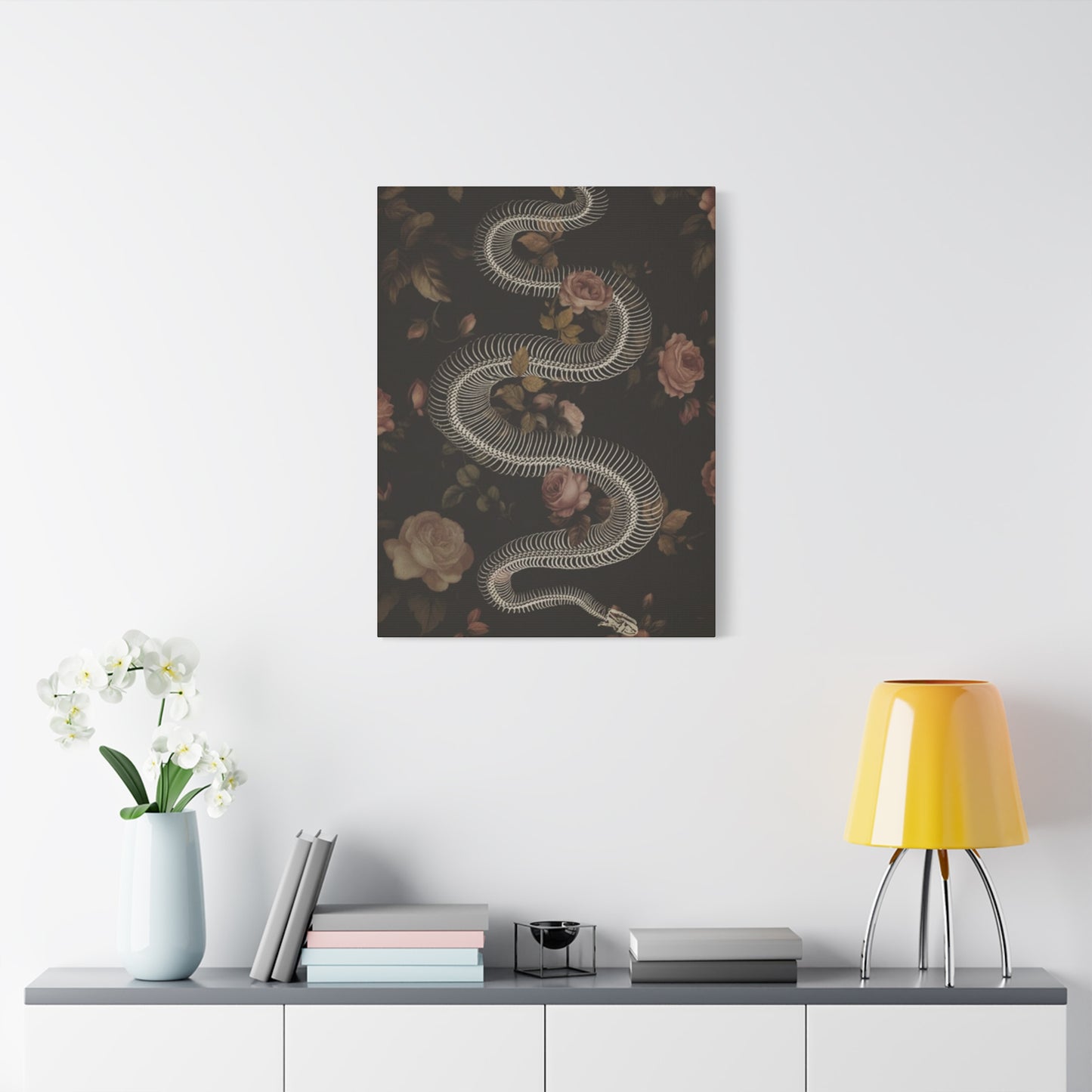 Snake Skeleton Wall Art & Canvas Prints