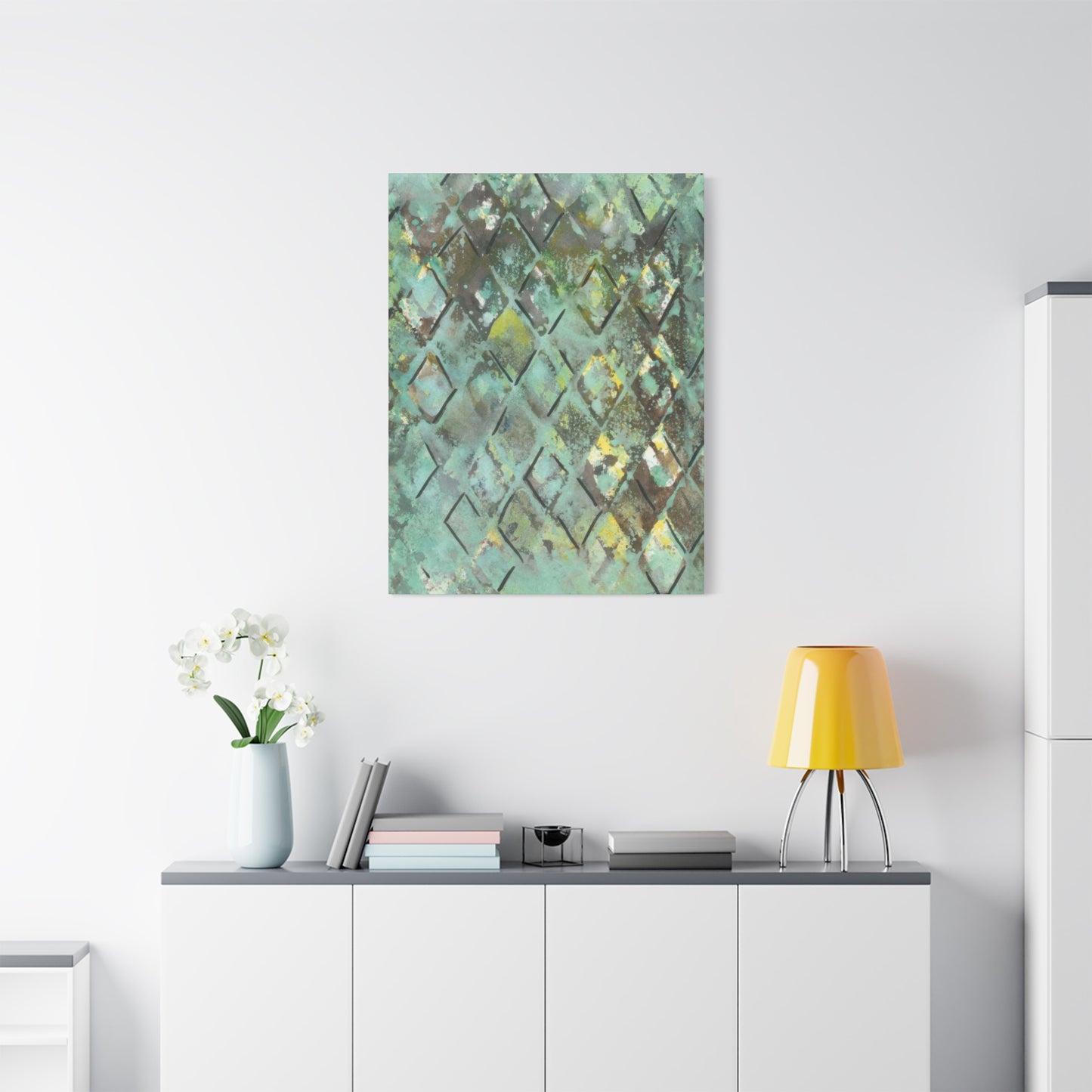 Joyce Combs Lattice In Green Wall Art & Canvas Prints