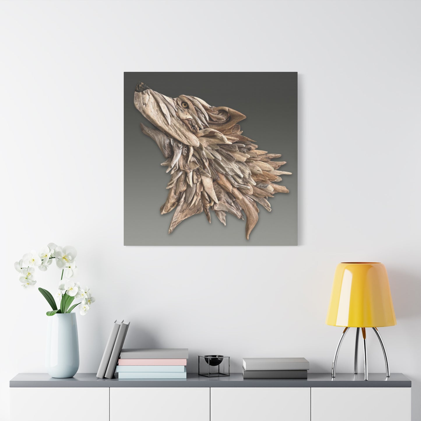Driftwood Wolf Wall Art & Canvas Prints