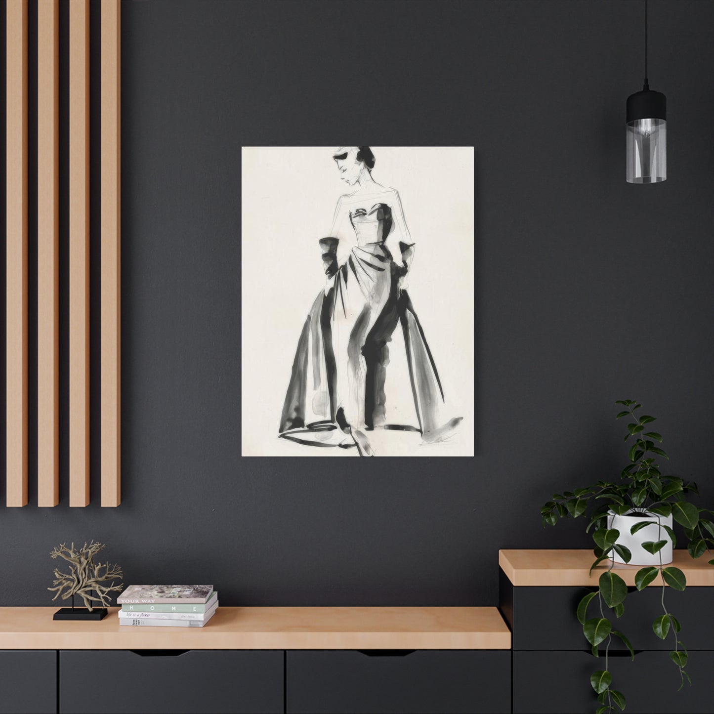 Jennifer Paxton Parker Vintage Costume Sketch Wall Art & Canvas Prints