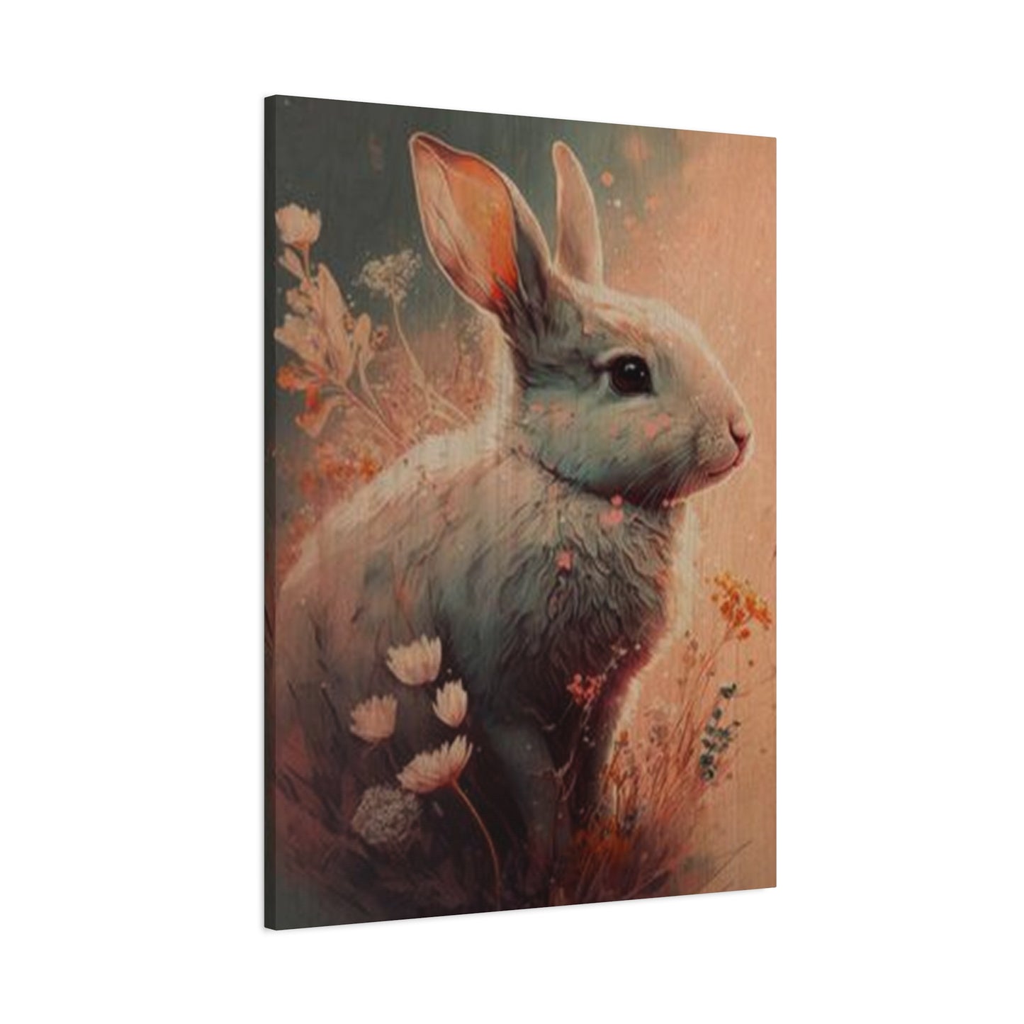Cute White Bunny Wall Art & Canvas Prints